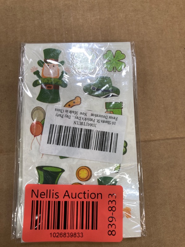 Photo 2 of 10 Sheets St. Patrick's Day Temporary Tattoos, 180 Pcs Face Body Shamrock Clover Tattoos Stickers for Saint Patrick's Day Irish Parade Day Party Favor Decoration St. Patrick's B