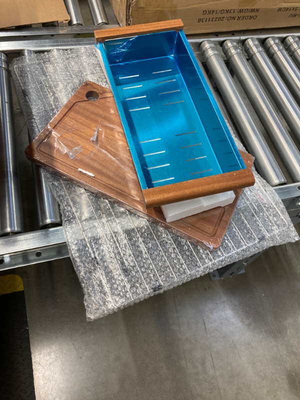 Photo 1 of 28 Inch Balck Drop In Kitchen Sink With Waterfall Faucet SOMRXO 28×22 Workstation Kitchen Sink Drop In 16 Gauge Gunmetal Black Stainless Steel Kitchen Sink Sinlge Bowl Kitchen Sink With Faucet Combo 28"(L) x 22"(W) x 10"(D) Gunmetal Black?Waterfall?