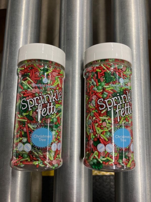 Photo 3 of *Bundle Item 2 Pack EXP 2/13/25* Sweets Indeed - Christmas Sprinkles - Holiday Sprinkle Mix - Sprinkles for Baking - Gluten-Free Sprinkles for Baking - Cupcake and Cake Topper - Sprinkle Mix - Sprinkle Fetti - 6 ounces (Christmas)