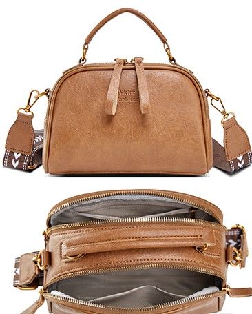 Photo 1 of AIPJOY Crossbody Bags For Women Vegan Leather Retro Purses Handbags Small Shoulder Clutch Purse (Brown)