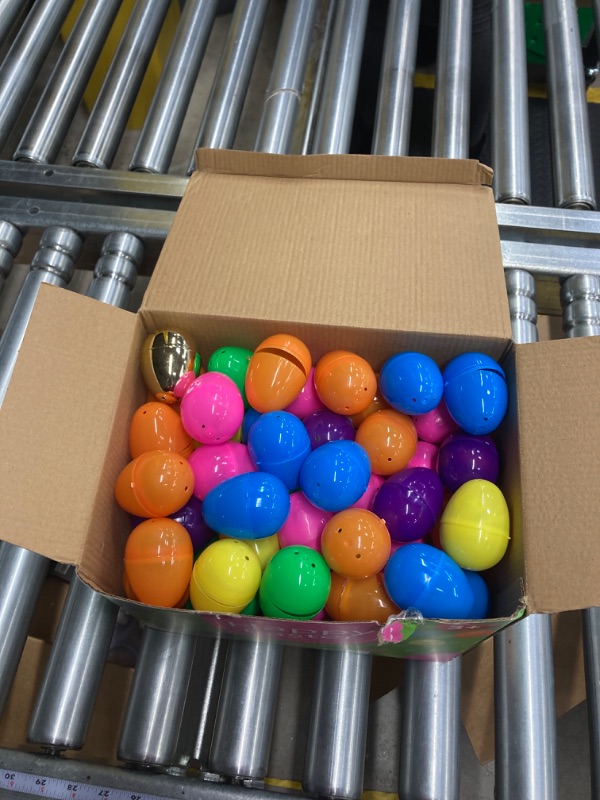 Photo 2 of [6 Surprise Golden Eggs] 100 Pack Prefilled Easter Eggs with Assorted Toys, 100 Plastic Easter Eggs Fillers with 100 Fidget Toys, Easter Eggs Hunt Party Favor for Kids Girls Boys Easter Basket Stuffer Style 1