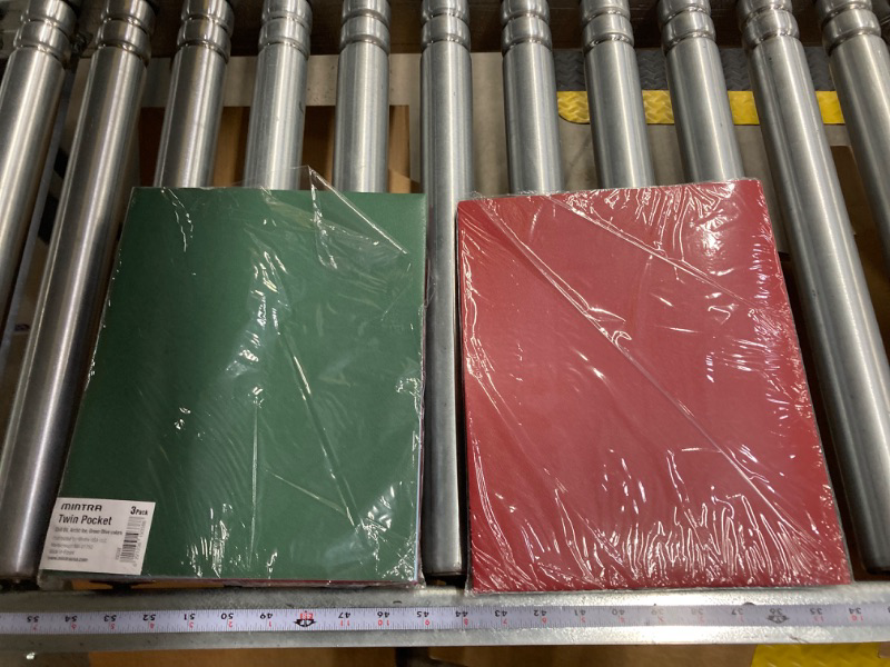 Photo 2 of *Bundle Items 2 Pack * Mintra Poly Pocket Folders 3pk - Heavy Duty (Chili Oil/Arctic Ice/Green Olive)