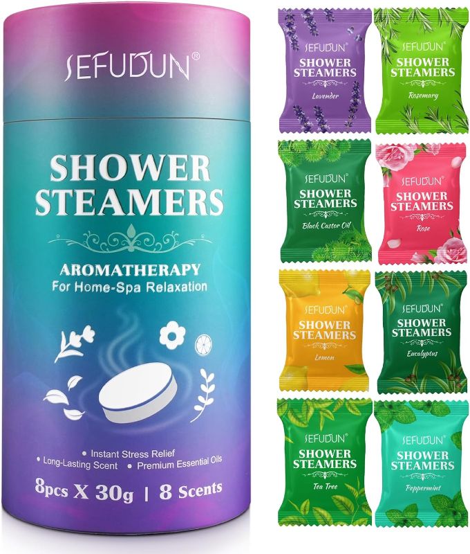 Photo 1 of *Bundle Items 2 Pack* Shower Steamers 8 Pack, Shower Steamer Aromatherapy Valentines Day Gifts for Women, Shower Bombs with Essential Oils-Self Care & Relaxation Birthday Gifts for Women and Men