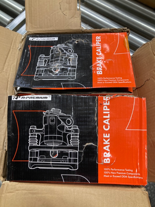 Photo 2 of *MISSING HARDWARE* A-Premium Disc Brake Caliper Assembly with Bracket Compatible with Select Nissan and Infiniti Models - 350Z 2006-2009, G35 2005-2007 - Front Driver and Passenger Side, 2-PC Set