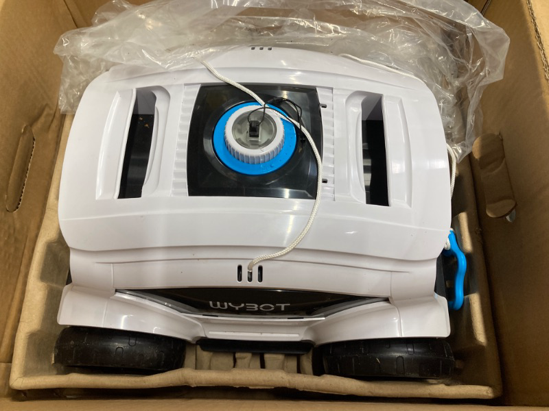 Photo 2 of ***MISSING ACCESSORIES*** WYBOT Cordless Robotic Pool Cleaner, Lasts 130Mins, Dirt Detect Technology, LED Indicator, Strong Suction Pool Vacuum