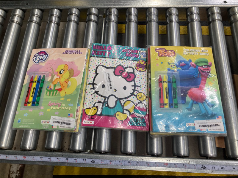 Photo 2 of *Bundle Items 3 Pack* Bulk Coloring Books for Girls - Bundle with 8 Easter Coloring and Activity Books Featuring Minnie Mouse, My Little Pony, Hello Kitty Easter Designs, Games, Puzzles, more | Easter Party Supplies