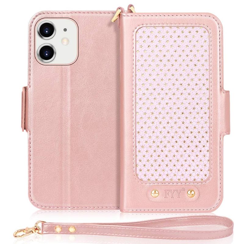 Photo 1 of *BUNDLE ITEMS 3 PACK* FYY Case Compatible for iPhone 12 Mini 5G 5.4", [Kickstand Feature] Luxury PU Leather Wallet Case Flip Folio Cover with [Card Slots] [Wrist Strap] [Note Pocket] for iPhone 12 Mini 5G 5.4" 