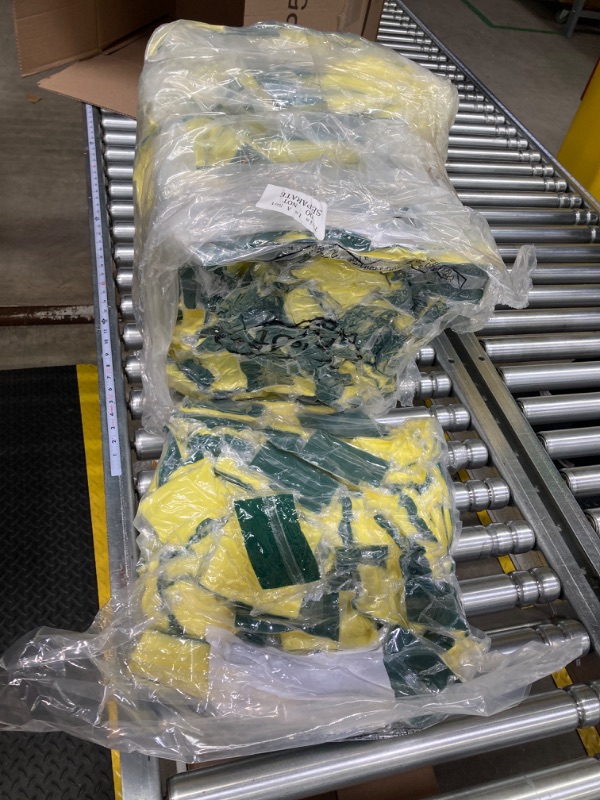 Photo 1 of Tanlade 1000 Pcs Individually Wrapped Sponge Dishwashing Sponge Bulk Non Scratch Scrub Sponges Kitchen Scouring Pad for Household Cleaning Rental Dishes Hotel Apartment Car (Yellow,Green) Yellow, Green 1000