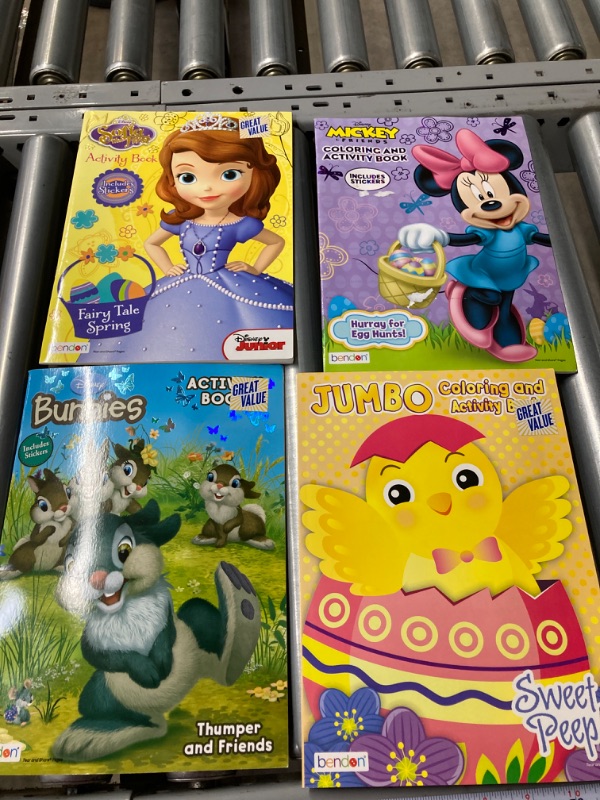 Photo 2 of Disney Studio Easter Bunny Coloring Book Bundle ~ 4 Pack Easter Bunny Activity Books for Kids Including Stickers, Drawings, Games, Mazes, and More!, Easter Bunny coloring book for kids