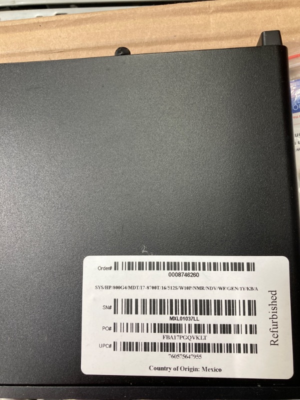 Photo 3 of HP EliteDesk 800 G4 Mini Business Desktop - 8th Gen Intel 6-Core i7-8700T Processor up to 4.00 GHz, 16GB Memory, 512GB Solid State Drive, Intel UHD Graphics 630, Windows 10 Pro (64-bit) (Renewed) (16 GB | 512 GB)