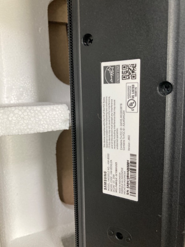 Photo 1 of ***MISSING PARTS, SEE NOTES*** SAMSUNG HW-BB550 Soundbar w/Dolby Atmos Includes wall mount (JUST THE SOUND BAR.)