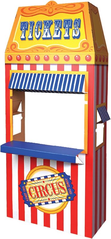 Photo 1 of Beistle 6' 0.75" x 35.25" Corrugated Cardboard Three Dimensional Circus Photo Booth Prop, Carnival Themed Party Decorations https://a.co/d/0tCN0Ns