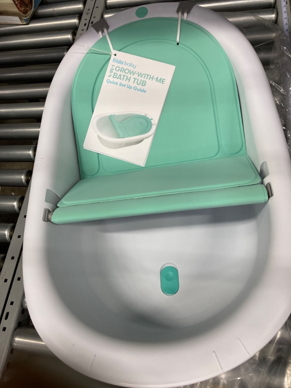 Photo 4 of 4-in-1 Grow-with-Me Bath Tub by Frida Baby Transforms Infant Bathtub to Toddler Bath Seat with Backrest for Assisted Sitting in Tub