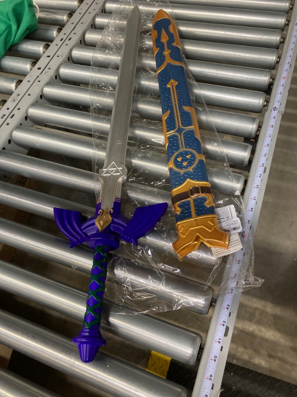 Photo 3 of 42 Inch Fantasy Foam Sword Warrior Legend of Zelda Master Swords for Video Game, Cosplay Costume Prop, Collection, Gift. Prop 1:1 Replica 37'' Blue Master Sword