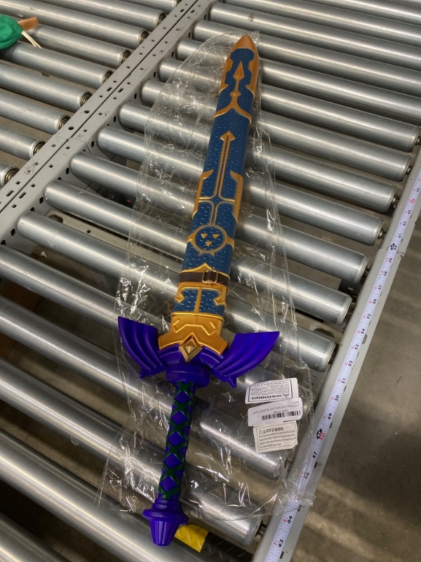 Photo 2 of 42 Inch Fantasy Foam Sword Warrior Legend of Zelda Master Swords for Video Game, Cosplay Costume Prop, Collection, Gift. Prop 1:1 Replica 37'' Blue Master Sword