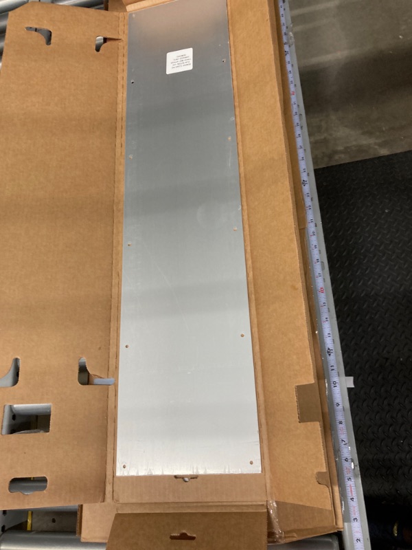 Photo 4 of Door Kick Plate - Clear Anodized Aluminum Door Kick Plate 8 X 34 - Aluminum Plate for Wood or Metal Door - Door Plate Interior or Exterior Front Door or Back Door - and adds Scratch Protection