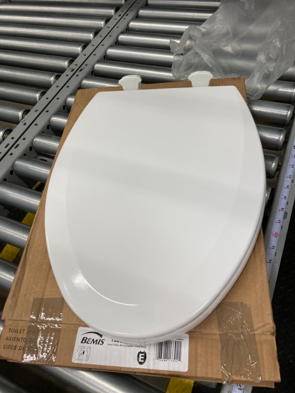 Photo 4 of Bemis 1500EC 390 Lift-Off Wood Elongated Toilet SEAT, Cotton White