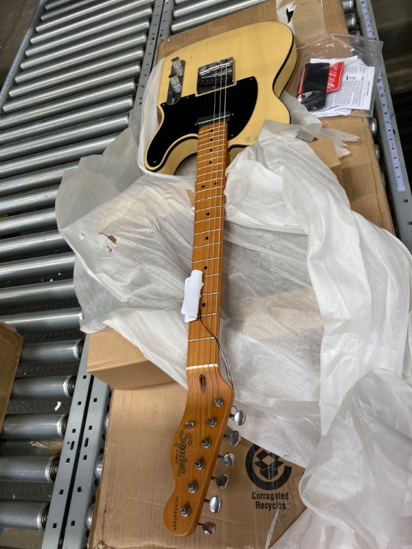 Photo 2 of Squier 40th Anniversary Vintage Edition Telecaster Electric Guitar, with 2-Year Warranty, Satin Vintage Blonde, Maple Fingerboard