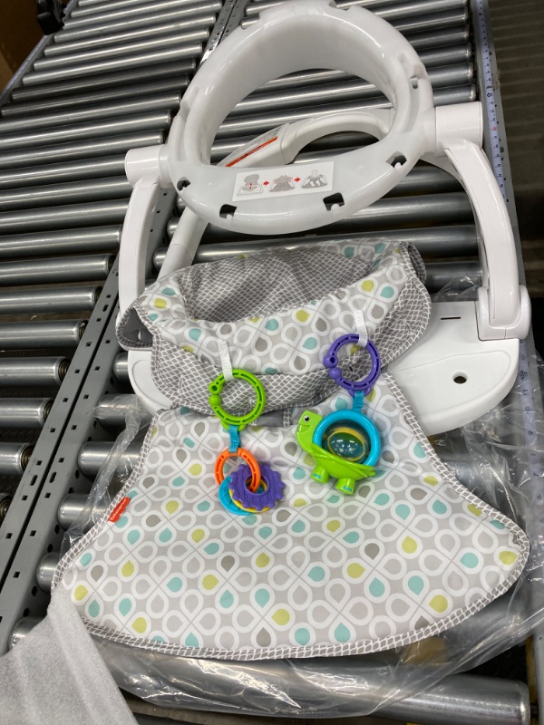 Photo 2 of Fisher-Price Portable Baby Seat with Toys, Baby Chair for Sitting Up, Sit-Me-Up Floor Seat, Honeydew Drop