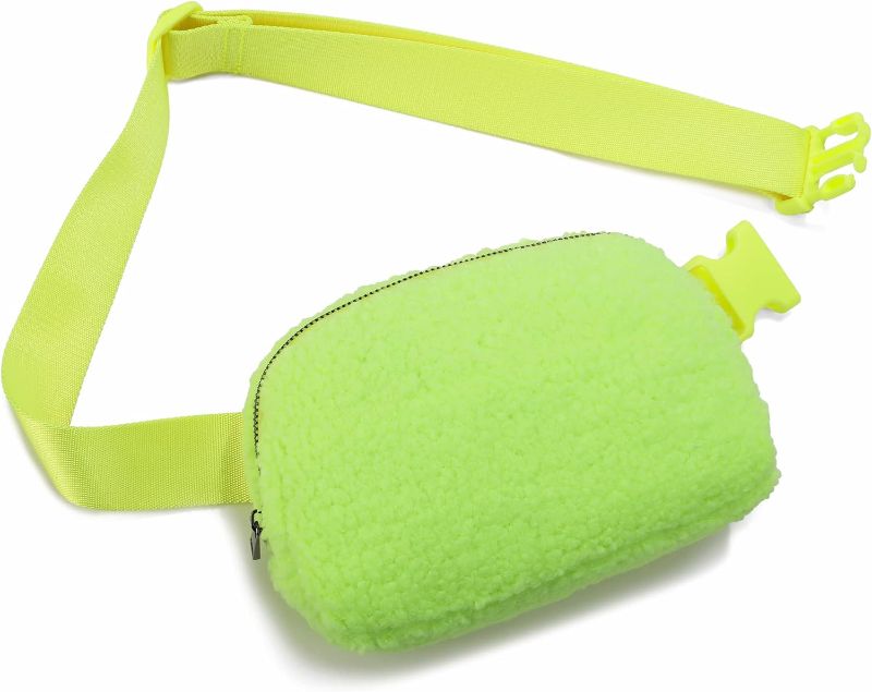 Photo 1 of ***LADIES/GIRLS/WOMEN BUNDLE***Fleece Belt Bag, Sherpa Crossbody (NEON)  and a Set of 6 Color Options in Microfiber Bowtie Spa Headbands 