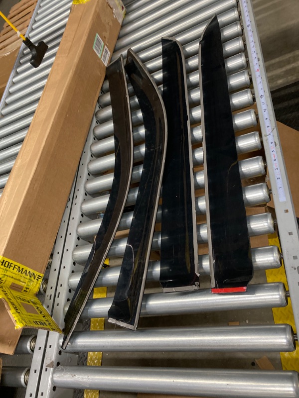 Photo 1 of AUTORIFIC Window Visors Rain Guards Side Window Deflector Compatible with 2019 2020 2021 2022 2023 Dodge Ram 1500 Crew Cab Only, Tape-On Vent Window Visors 4-Piece Set Tinted Black