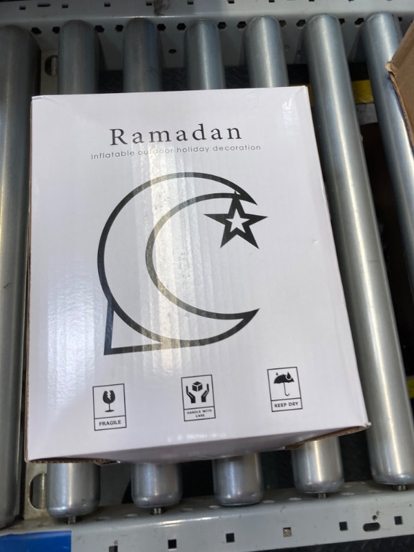 Photo 2 of 7Ft Ramadan Mubarak Inflatables - Eid Decorations Set - Islamic Crescent & Star, Outdoor & Indoor LED Lights, Durable & Weather-Resistant, Perfect for Home & Garden Muslim Holy Celebration Decor Ramadan-inflatable-moon