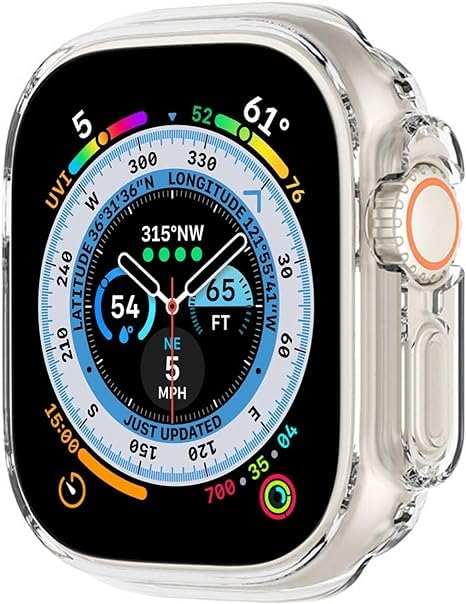 Photo 1 of *** BUNDLE X 2 *** TPU Case with Screen Protector Compatible with Apple Watch Ultra 49MM,Soft TPU Case,for IWatch Ultra/Ultra2,Clear,49MM