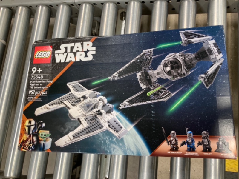 Photo 2 of LEGO Star Wars Mandalorian Fang Fighter vs. TIE Interceptor 75348 Building Toy Set, Perfect Star Wars Gift for Fans Aged 9 and Up; with 3 Characters Including The Mandalorian Standard Packaging