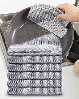 Photo 1 of *** BUNDLE X 2 *** 6 Pcs Multipurpose Wire Dishwashing Rags for Wet and Dry? 2023 New Multifunctional Non-Scratch Wire Dishcloth? Scrubs and Cleans for Dishes, Stove Tops, Easy Rinsing, Machine Washable