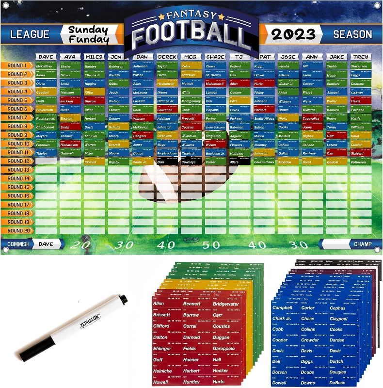 Photo 1 of GSM Brands Fantasy Football Draft Board 2023-2024 Kit 2 Pack 