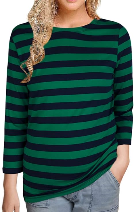 Photo 1 of LilyCoco Womens 3/4 Length Sleeve Tops Striped Boatneck Shirt Frenchy Cotton Tees
4.3 4.3 out of 5 stars    965 ratings | Search this page