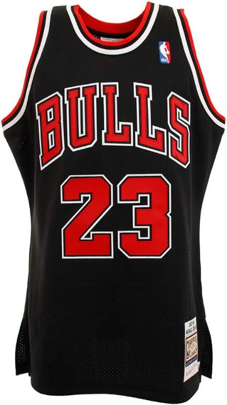 Photo 1 of 
Brand: Mitchell & Ness
Mitchell & Ness Chicago Bulls Authentic Michael Jordan #23 Black 1997/98 Hardwood Classics Alternate Jersey