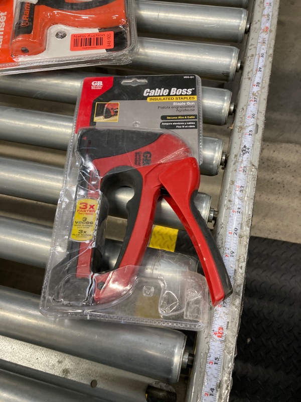 Photo 2 of Gardner Bender MSG-501 Heavy-Duty Cable Boss Staple Gun, Professional Grade, Secures (NM) Coax, & Low-Volt Cable, Red 1 Pack Red