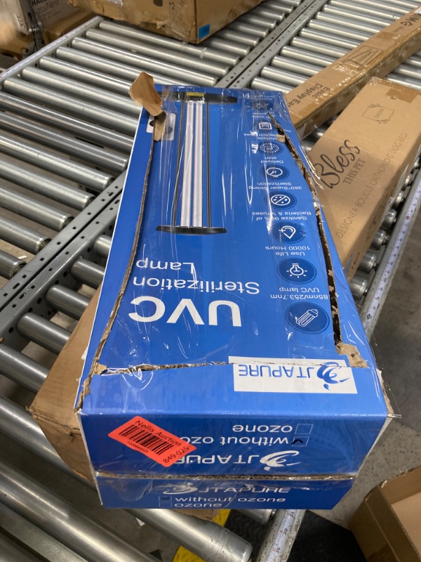 Photo 1 of Ultraviolet Germicidal Lamp, 100W Ozone Free UV Light Purifier for Large Room, with Three-Step Timing Remote Control, Blue Light, Up to 99.9% Purification for Bathroom, Bedroom, Toilet