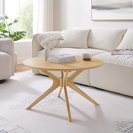 Photo 1 of ***MISSING LEGS/HARDWARE*** Modway Crossroads - Round coffee table, ash wood veneer in oak
Visit the Modway Store