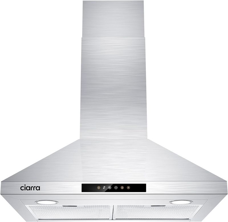 Photo 2 of CIARRA Range Hood 30 inch 760m3/h Ductless Stove Hood Vent for Kitchen in Stainless Steel, Ducted and Ductless Convertible
Visit the CIARRA Store
4.4 4.4 out of 5 stars    280 ratings | Search this page