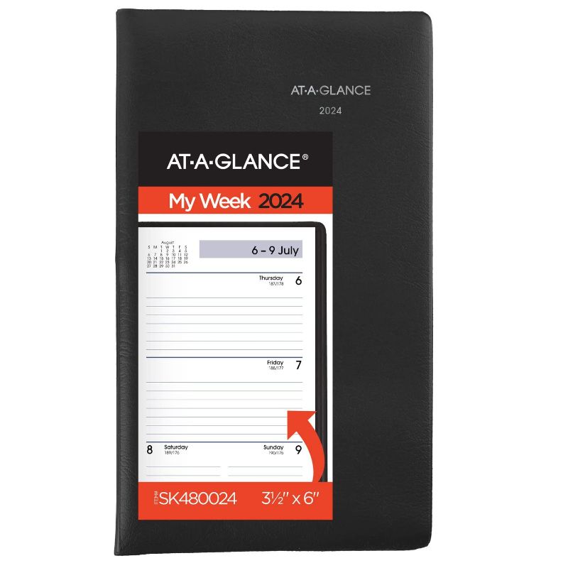 Photo 1 of AT-A-GLANCE Planner 2024-2025 Academic, Monthly Pocket Planner, 3-1/2" x 6", Flexible Cover, DayMinder, Black (AY5300)
Visit the AT-A-GLANCE St