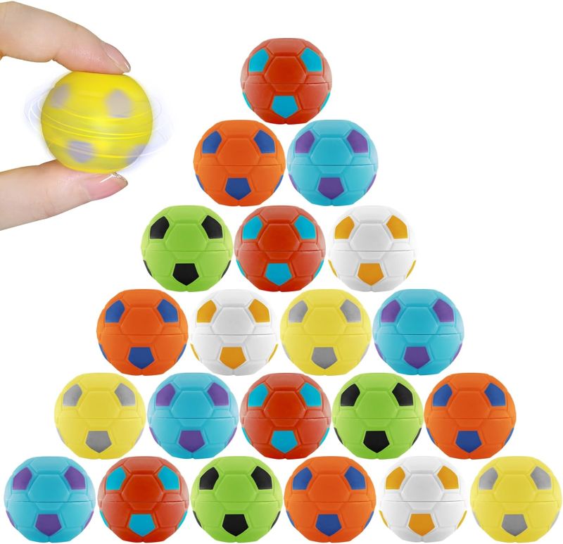 Photo 1 of 64Pcs Mini Soccer Balls Toys, Fidget Spinners Soccer for Party Favors Goodie Bag Stuffers for Kids, Prize Box Supplies for Classroom, Birthday, Valentine, Christmas https://a.co/d/hZKTQCE