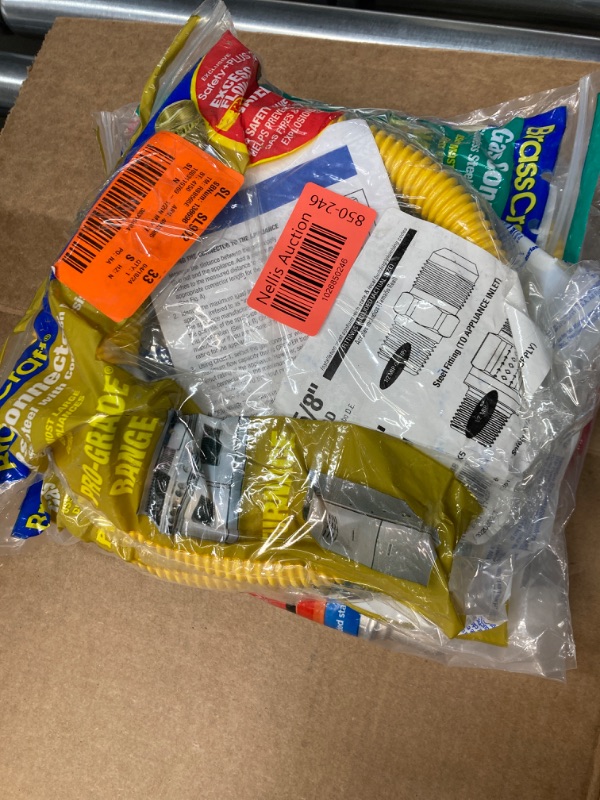 Photo 7 of 1-6' Washing Machine Supply Hose
2- Brasscraft 1/2 in. MIP x 1/2 in. MIP x 60 in. Stainless Steel GAS Connector Safety+Plus2 Thermal Excess Flow Valve (107,000 BTU)
3- Brasscraft 1/2 in. MIP x 1/2 in. MIP x 48 in. Stainless Steel GAS Connector Safety+Plus