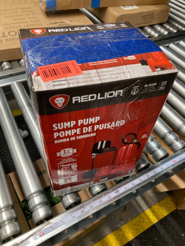 Photo 4 of Red Lion RL-SC33DUP 115 Volt, 1/3 HP, 6000 GPH Dual Automatic Cast Iron Sump Pump System with 10-Foot Cord, Red, 14942771