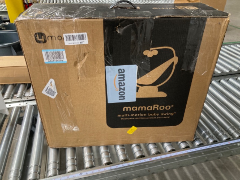 Photo 9 of 4moms MamaRoo Multi-Motion Baby Swing, Bluetooth Baby Swing with 5 Unique Motions, Grey Gray