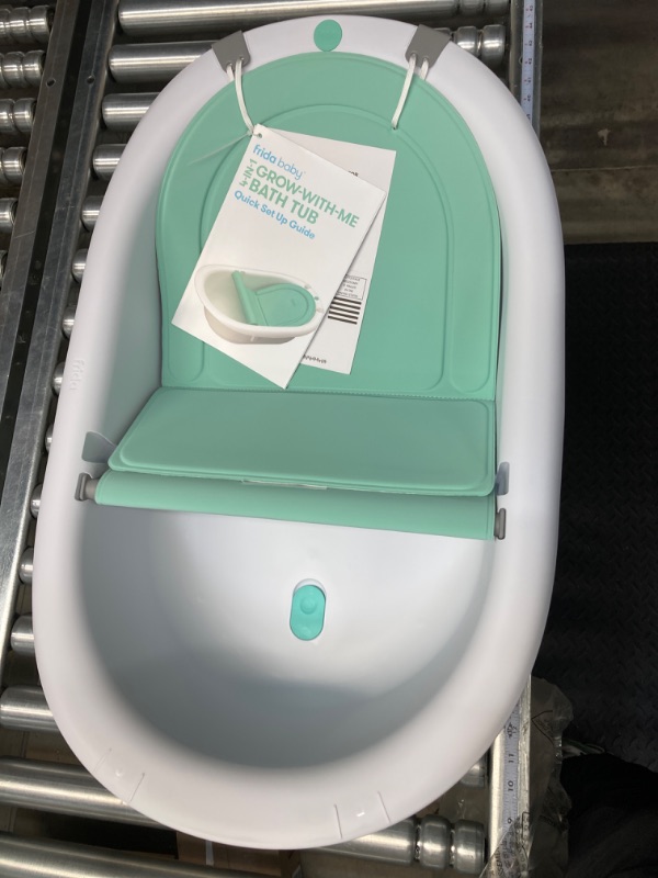 Photo 4 of 4-in-1 Grow-with-Me Bath Tub by Frida Baby Transforms Infant Bathtub to Toddler Bath Seat with Backrest for Assisted Sitting in Tub