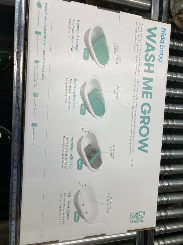 Photo 2 of 4-in-1 Grow-with-Me Bath Tub by Frida Baby Transforms Infant Bathtub to Toddler Bath Seat with Backrest for Assisted Sitting in Tub