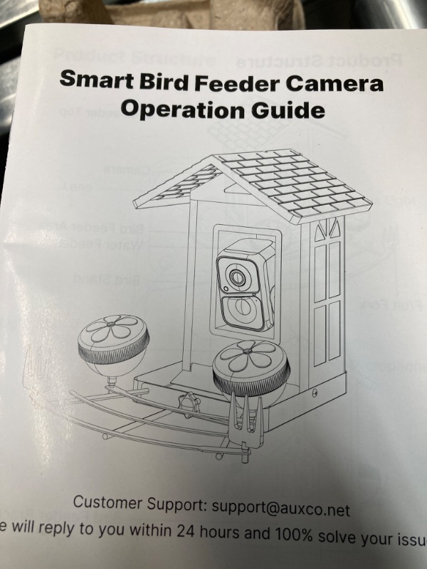 Photo 4 of ***SEE NOTES*** AUXCO Bird Feeder Camera, 4K High Resolution Smart Bird Feeder with Camera for Bird Watching, Color Night Vision, AI Identify 11000+ Species, Auto Capture Notify, Solar Powered, Gift for Bird Lovers