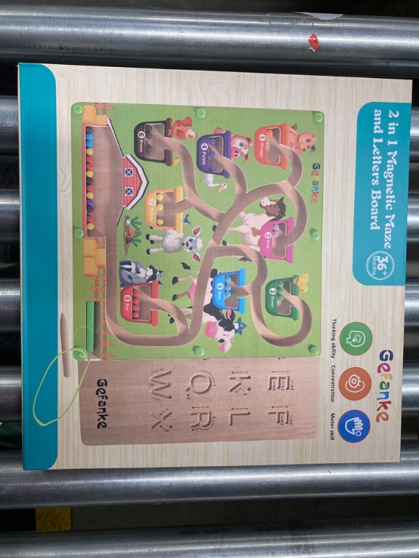 Photo 1 of 2 in 1 magnetic maze and letters board gefanke 