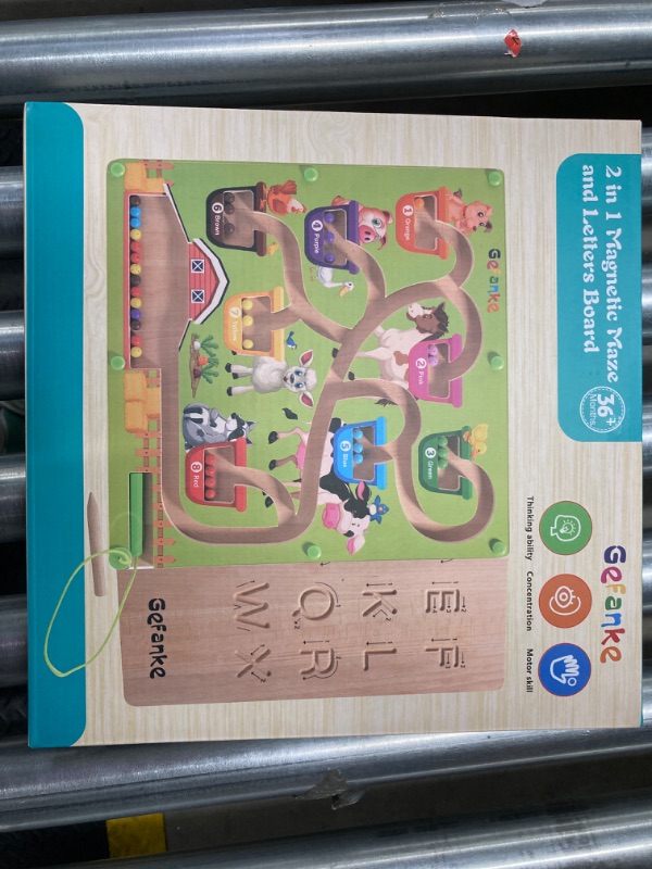 Photo 1 of 2 in 1 magnetic maze and letters board gefanke