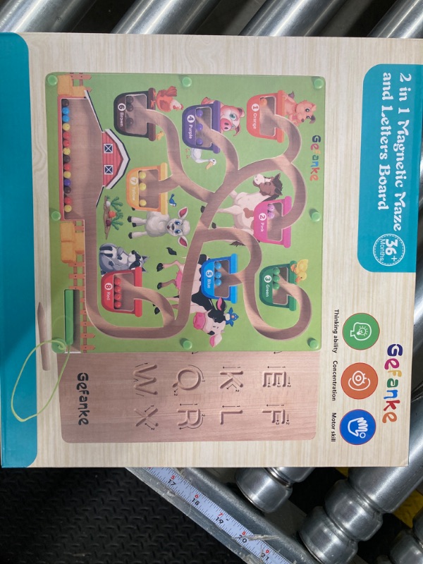 Photo 1 of 2 in 1 magnetic maze and letters board gefanke