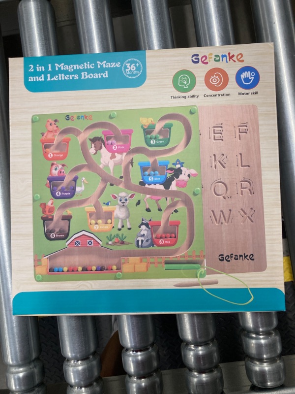 Photo 1 of 2 in 1 magnetic maze and letters board gefanke