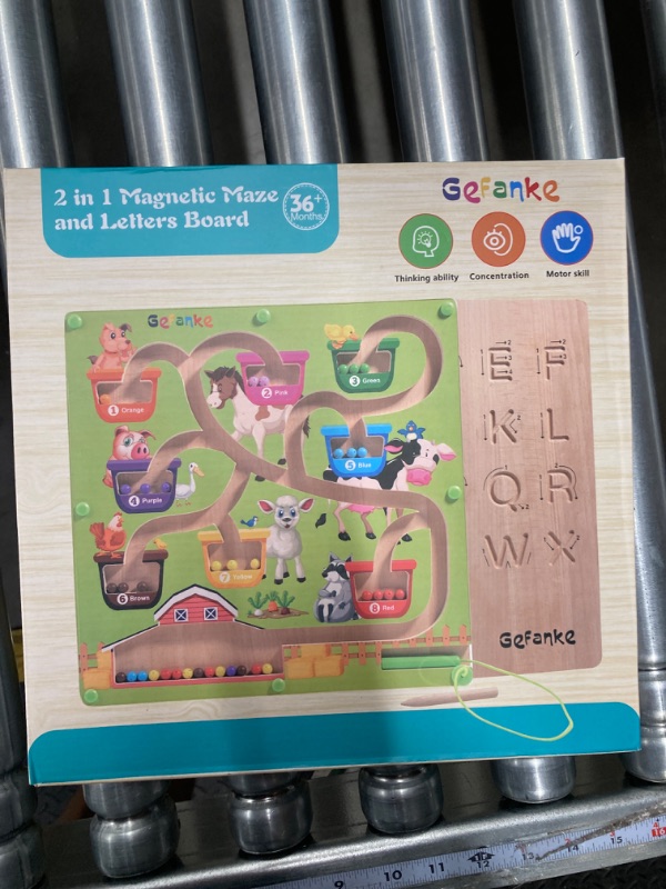 Photo 1 of 2 in 1 magnetic maze and letters board gefanke