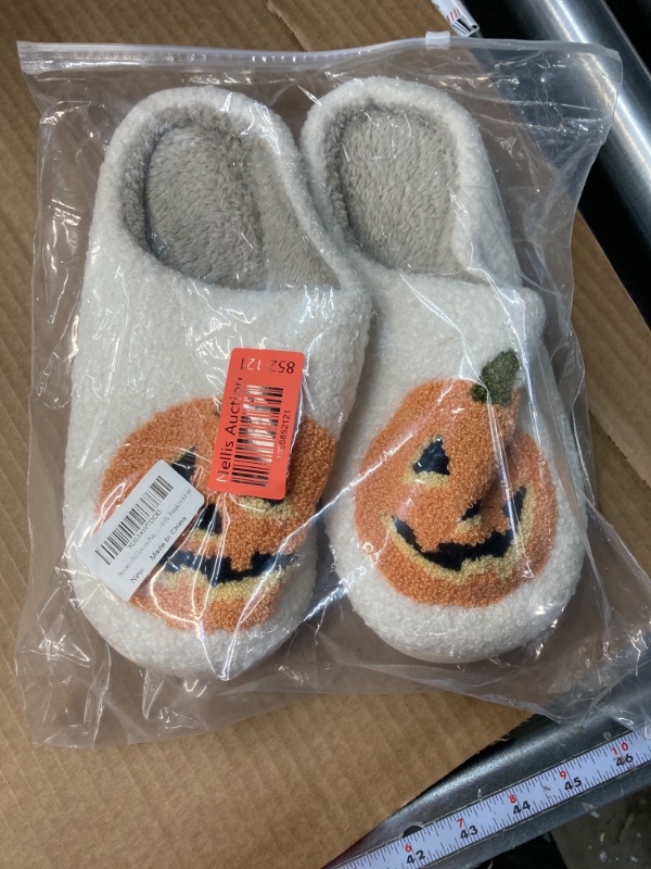 Photo 2 of Christmas Greench Reindeer Slippers Pumpkin Slippers For Women Men,Cute Comfy Bedroom Slippers,Fall Home Slippers House Slippers,Ladies Fuzzy Slippers,indoor Memory Foam Slippers For Womens Mens 9-10 Women/8-8.5 Men 4-pumpkin